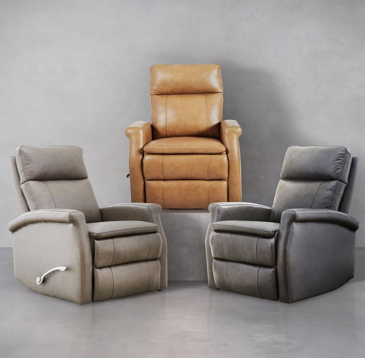 Bristol Graphite Leather Swivel Glider Recliner