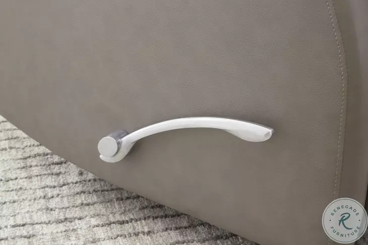 Brindleton Graphite Leather Swivel Glider Recliner