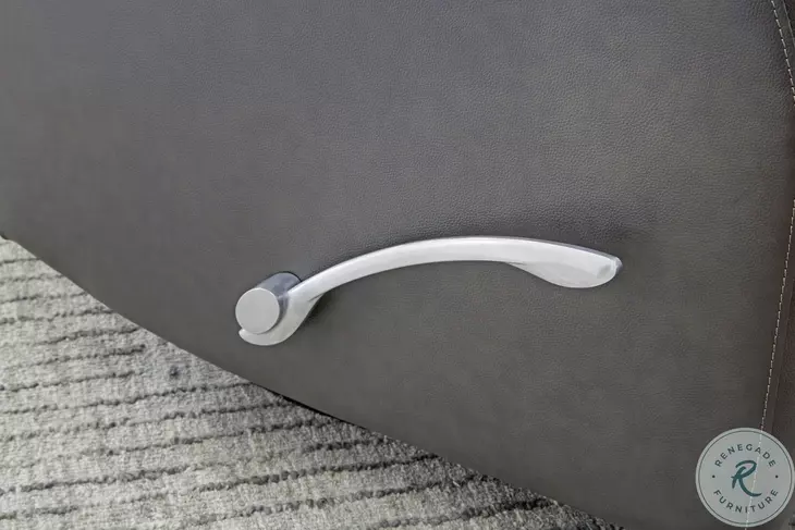 Brindleton Raven Leather Swivel Glider Recliner