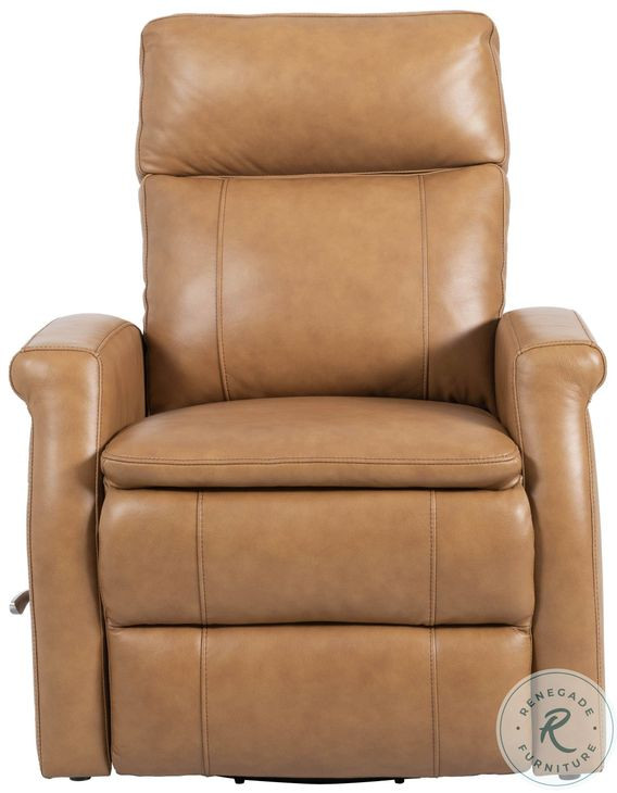 Brindleton Russet Leather Swivel Glider Recliner