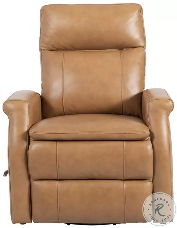 Brindleton Russet Leather Swivel Glider Recliner