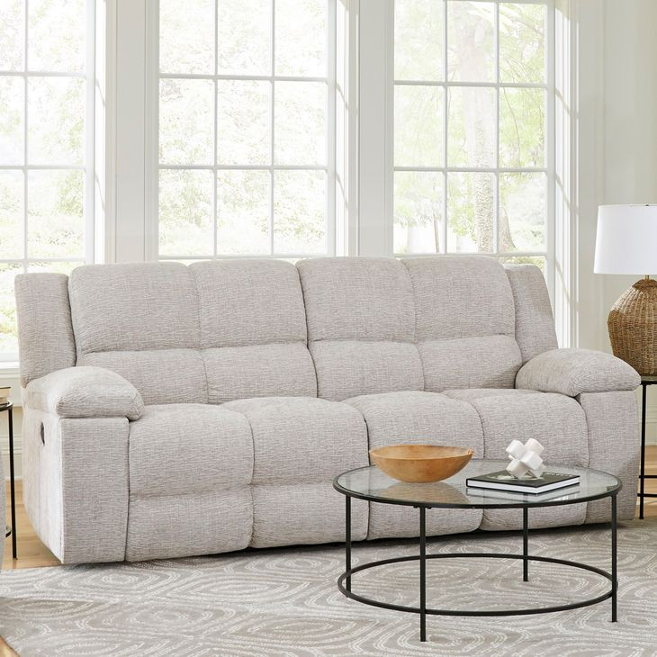 Buster Opal Taupe Reclining Sofa