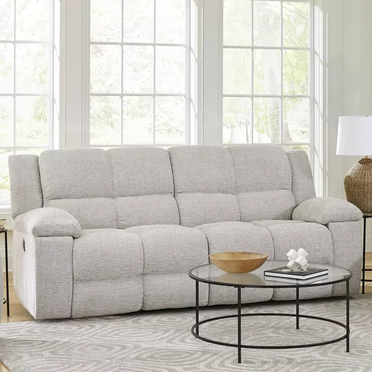 Buster Opal Taupe 90" Reclining Sofa