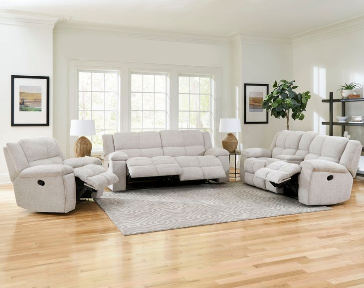 Buster Opal Taupe Reclining Sofa