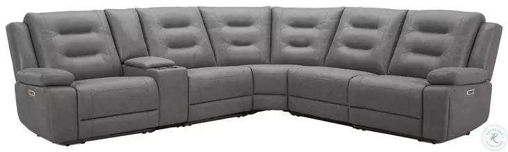 Briarwood Tahoe Charcoal Modular Power Reclining Sectional with Power Headrests