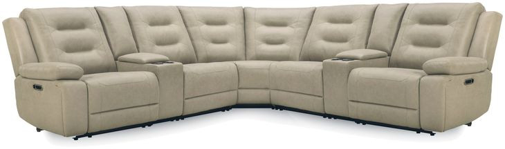 Caldwell Tahoe Fog Performance Fabric 7 Piece Modular Power Reclining Sectional