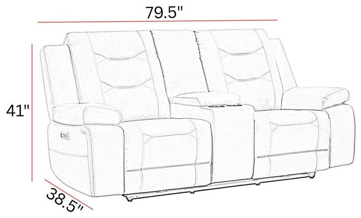 Caldwell Tahoe Fog Performance Fabric Power Reclining Console Loveseat