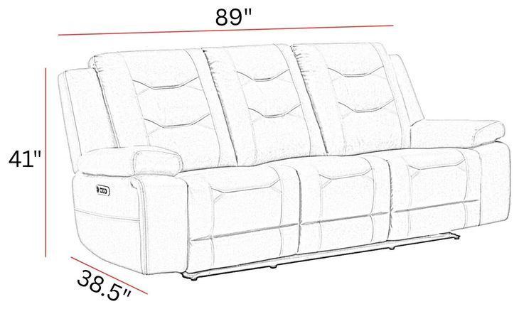 Caldwell Tahoe Fog Performance Fabric Power Reclining Sofa