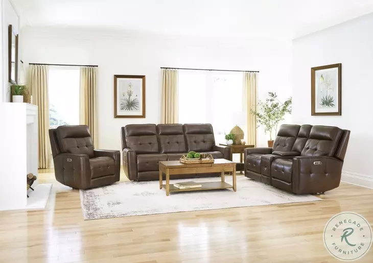 Glendale Acorn Zero Gravity Power Reclining Sofa with Power Headrest
