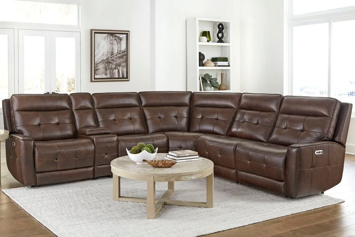 Canterbury Acorn 6 Piece Zero Gravity Modular Power Reclining Sectional