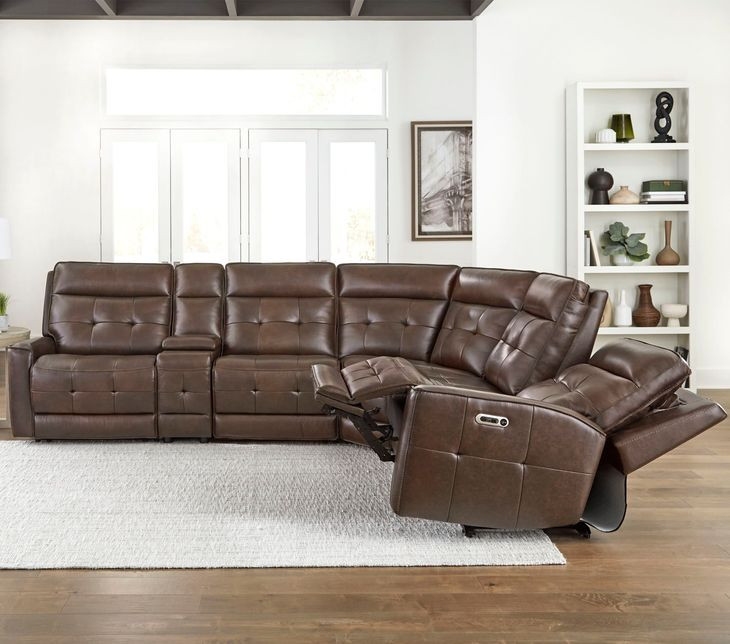 Canterbury Acorn 6 Piece Zero Gravity Modular Power Reclining Sectional