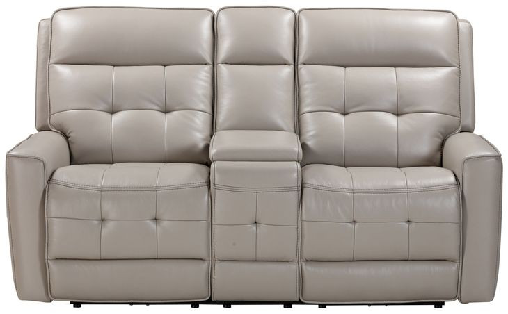 Canterbury Pewter Zero Gravity Power Reclining Console Loveseat With Power Headrest