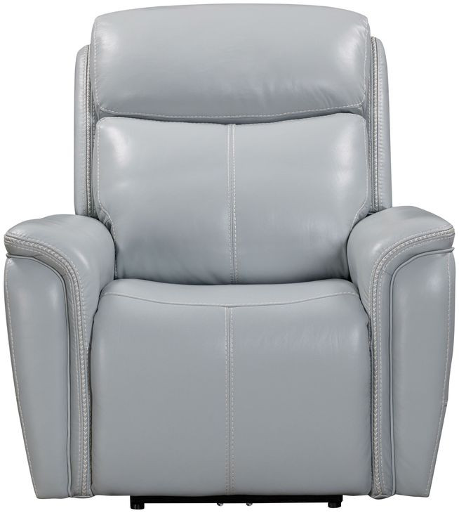 Cascade Seamist Grey Power Recliner With Power Headrest