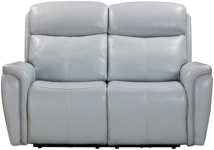 Cascade Seamist Grey Power Reclining Loveseat With Power Headrest