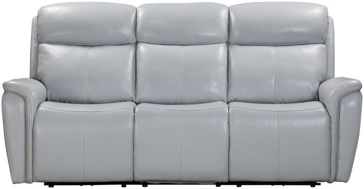 Cascade Seamist Grey Power Reclining Sofa With Power Headrest