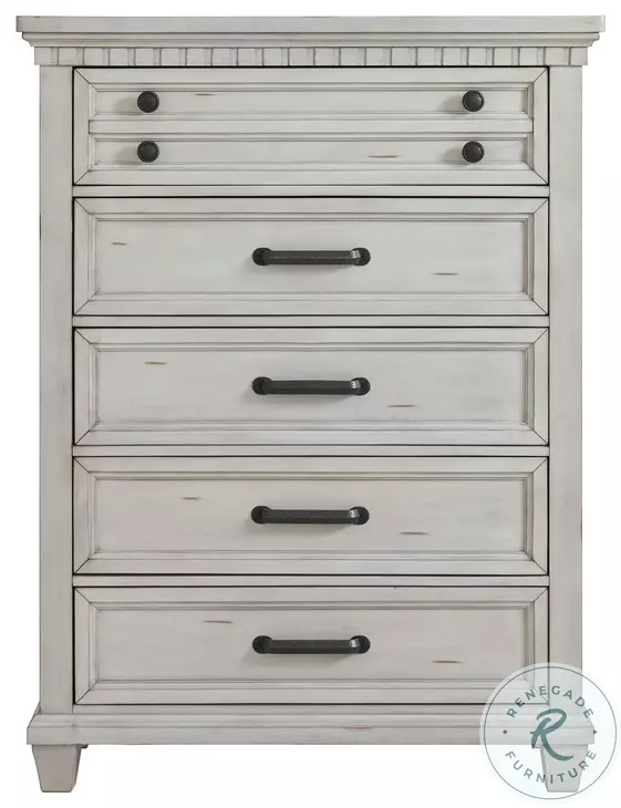 Windom Antique White Storage Platform Bedroom Set