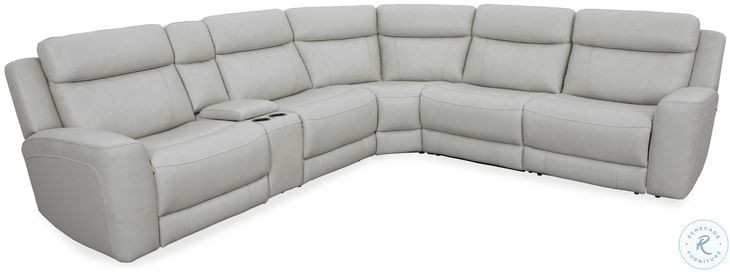 Carrith Stone Leather 6 Piece Modular Power Reclining Sectional