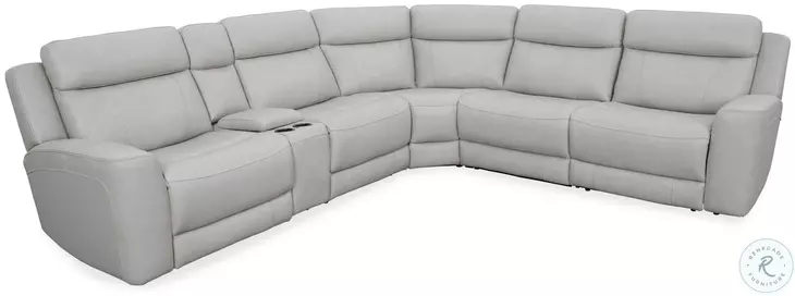 Carrith Stone Leather 6 Piece Modular Power Reclining Sectional