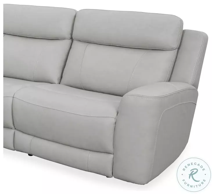 Carrith Stone Leather 6 Piece Modular Power Reclining Sectional