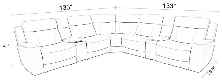 Carrith Autumn Umber Leather 7 Piece Modular Power Reclining Sectional