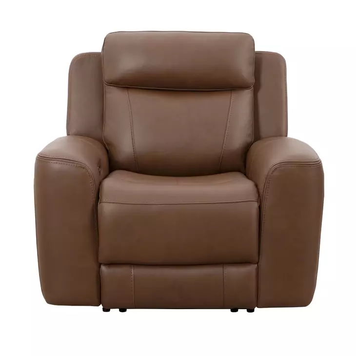 Calgary Autumn Umber Leather Power Recliner