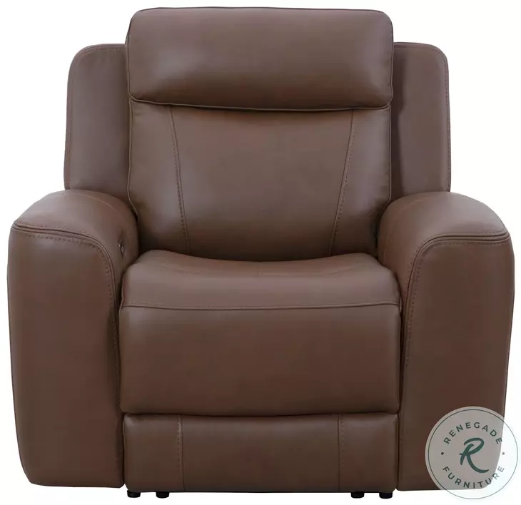 Carrith Autumn Umber Leather Power Reclining Living Room Set