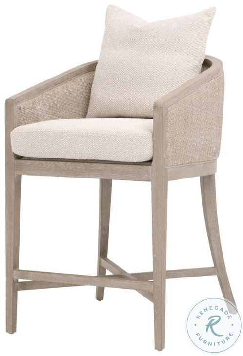McGuire LiveSmart Gellar Linen Counter Height Stool