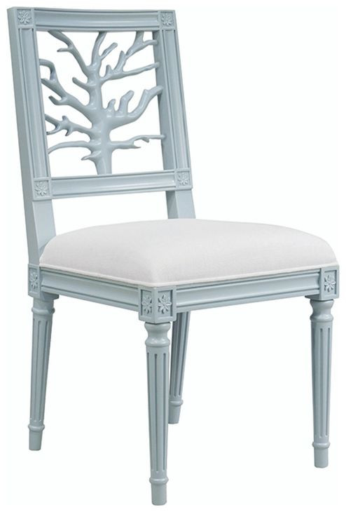 Mckay Light Blue Lacquer Dining Chair