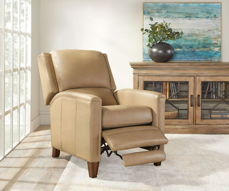 Connor Luxe Latte Leather Recliner