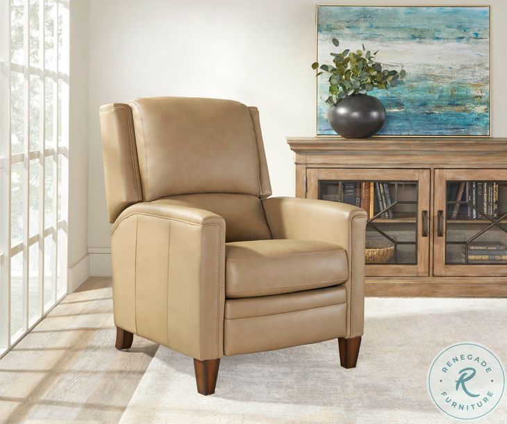 Connor Luxe Latte Leather Recliner