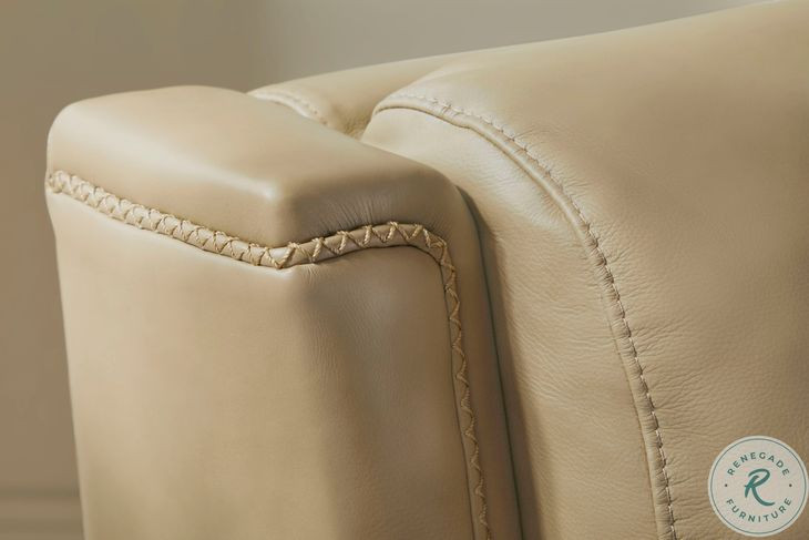 Corwyn Luxe Latte Leather Power Recliner
