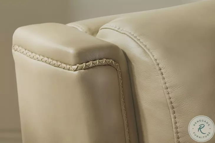 Corwyn Luxe Latte Leather Recliner