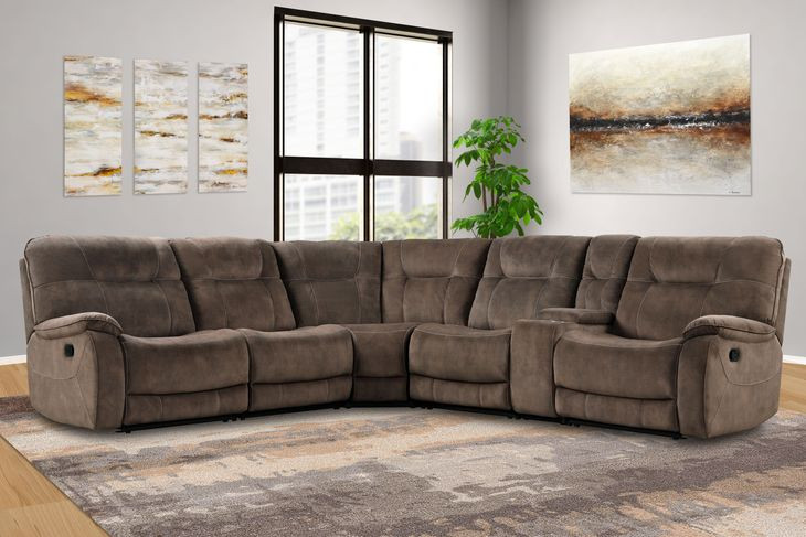 Cooper Shadow Brown Manual Reclining Sectional