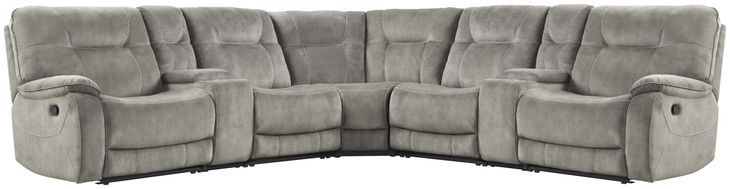 Cooper Shadow Natural Performance Fabric 7 Piece Modular Reclining Sectional