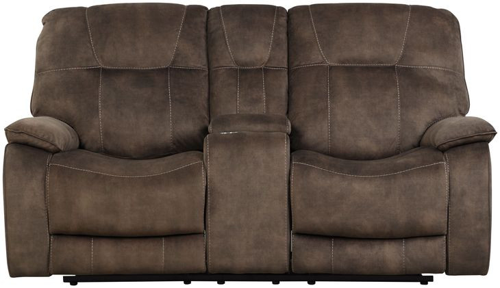 Cooper Shadow Brown Manual Reclining Console Loveseat
