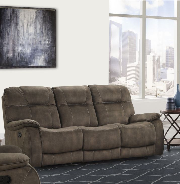 Cooper Shadow Brown Manual Triple Reclining Sofa