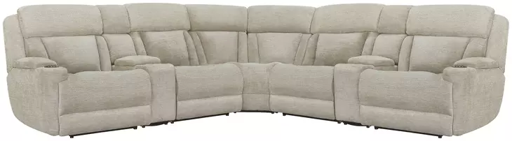 Dalton Lucky Fawn Performance Fabric 7 Piece Modular Power Reclining Sectional