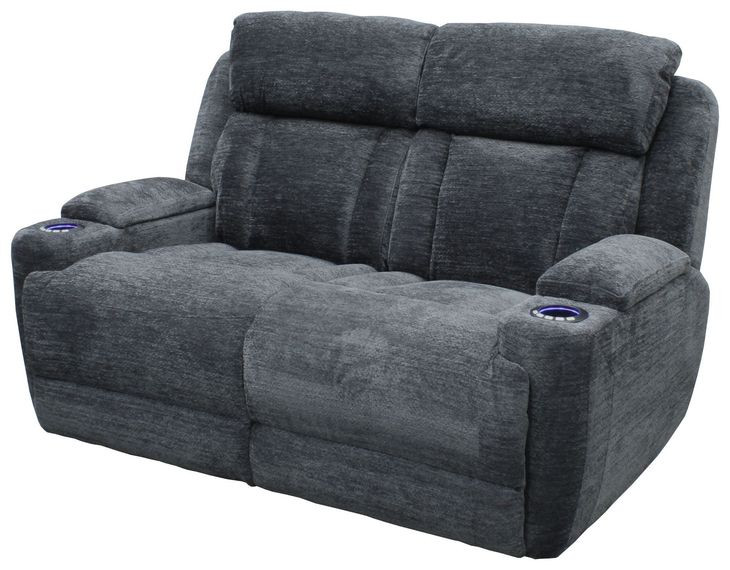 Dalton Lucky Charcoal Power Reclining Loveseat