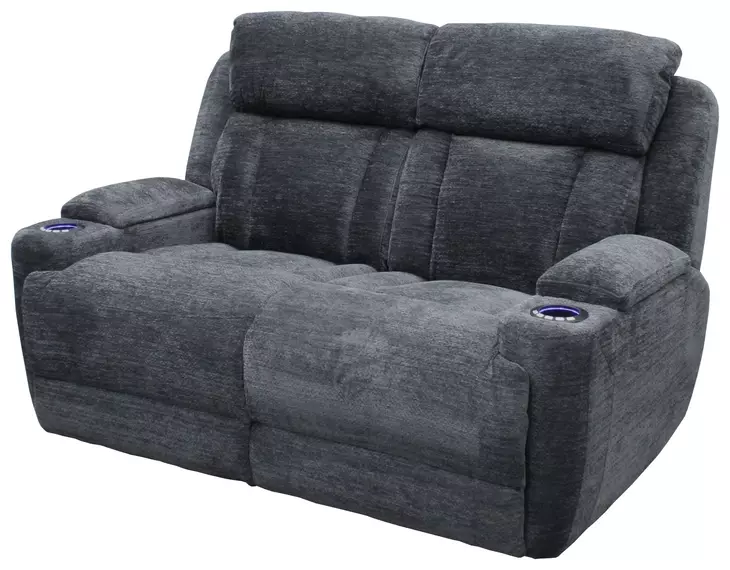 Dalton Lucky Charcoal 65" Power Reclining Loveseat