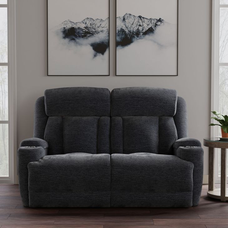 Dalton Lucky Charcoal Power Reclining Loveseat