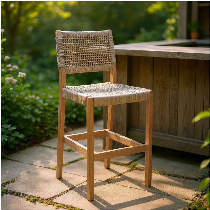 Corde Beige Bar Stool