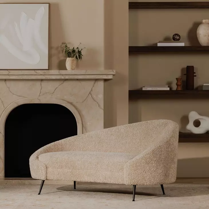 Abigail Light Brown 66" Chaise