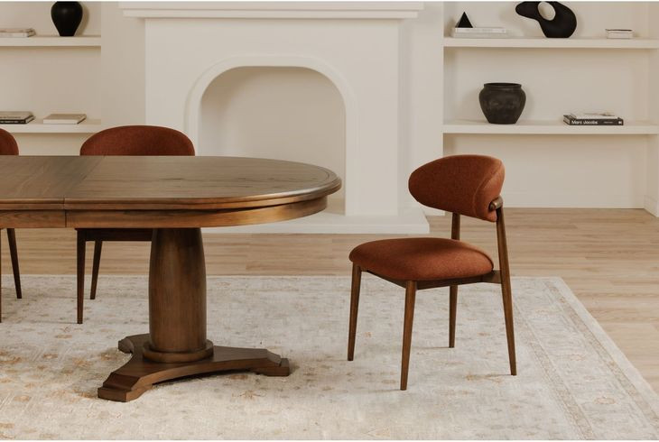 Ellie Rust Performance Fabric Upholstered Dining Chair