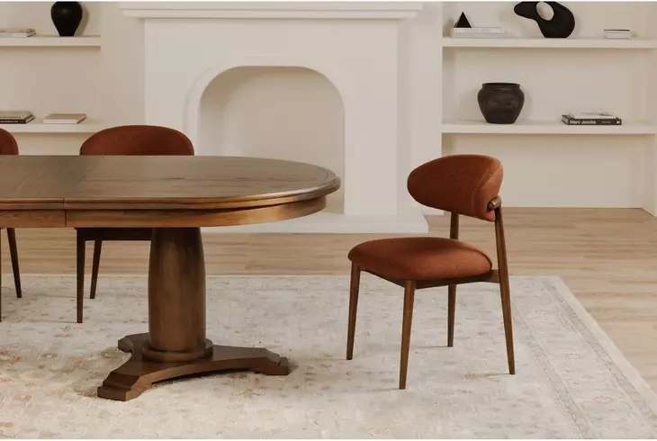Ellie Rust Performance Fabric Upholstered Dining Chair