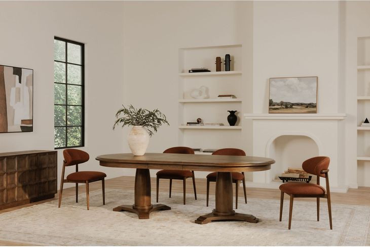 Ellie Rust Performance Fabric Upholstered Dining Chair