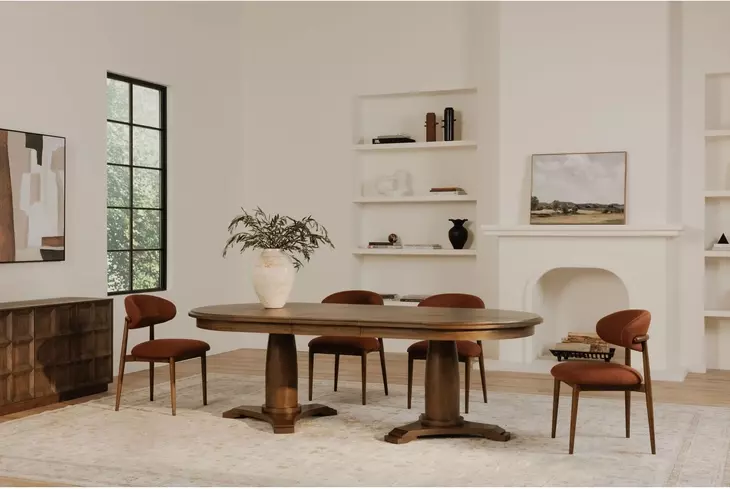 Ellie Rust Performance Fabric Upholstered Dining Chair