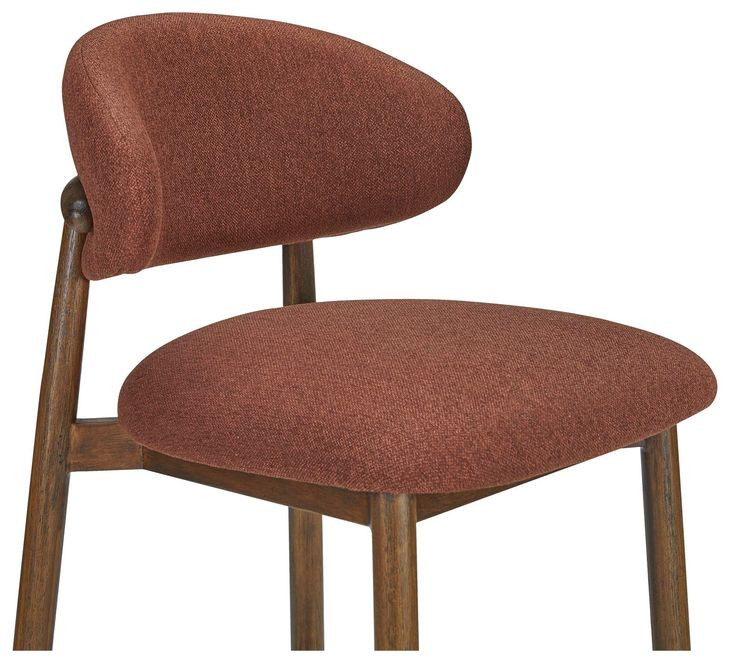 Ellie Rust Performance Fabric Upholstered Counter Height Stool