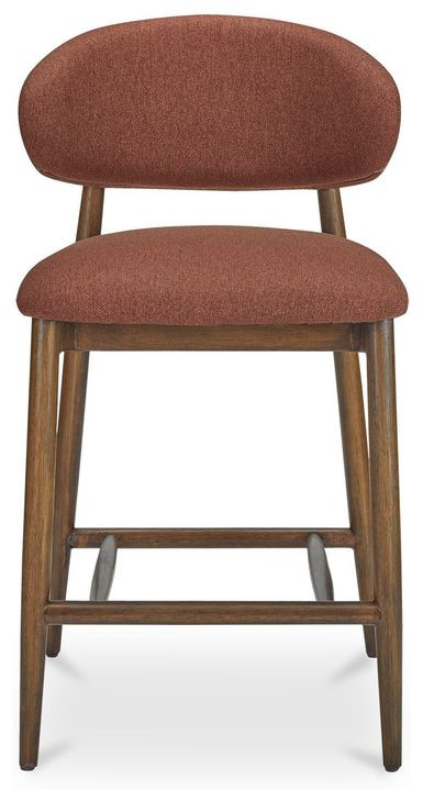 Ellie Rust Performance Fabric Upholstered Counter Height Stool