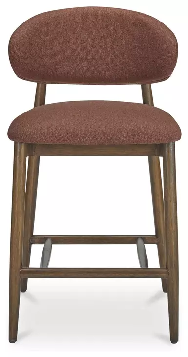 Ellie Rust Performance Fabric Upholstered Counter Height Stool
