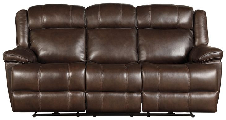 Eclipse Florence Brown Power Reclining Sofa with Power Headrest